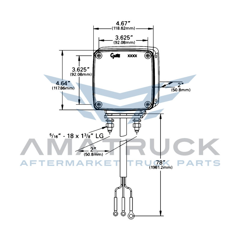 grote-Direccional Led Grote 2 Tornillos L-G5530-diagrama