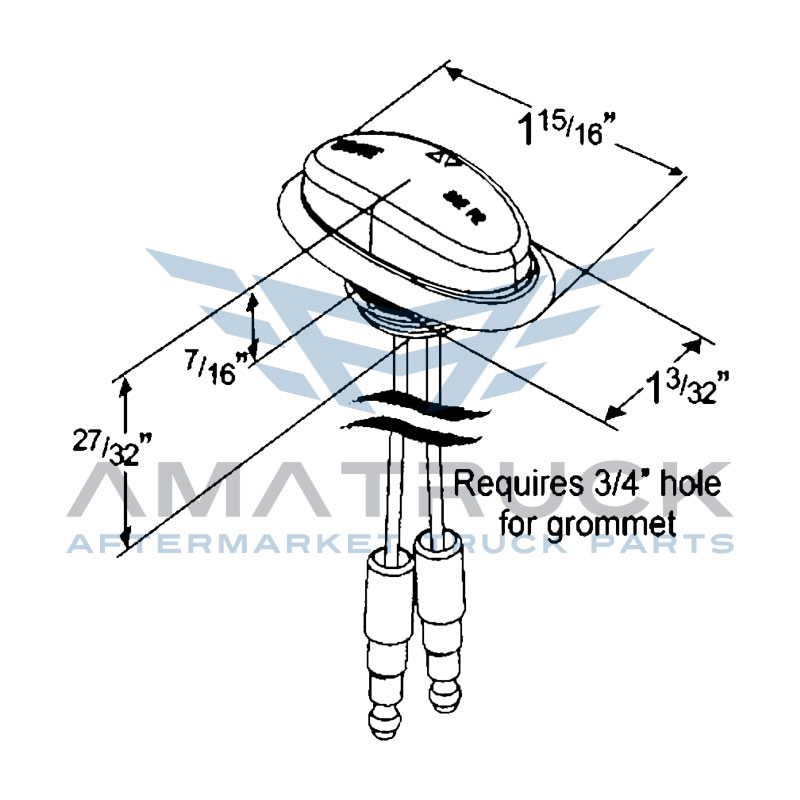 grote-Plafon-Ovalado-Rojo-Grote-2-Led-C-Aro-47962-diagrama