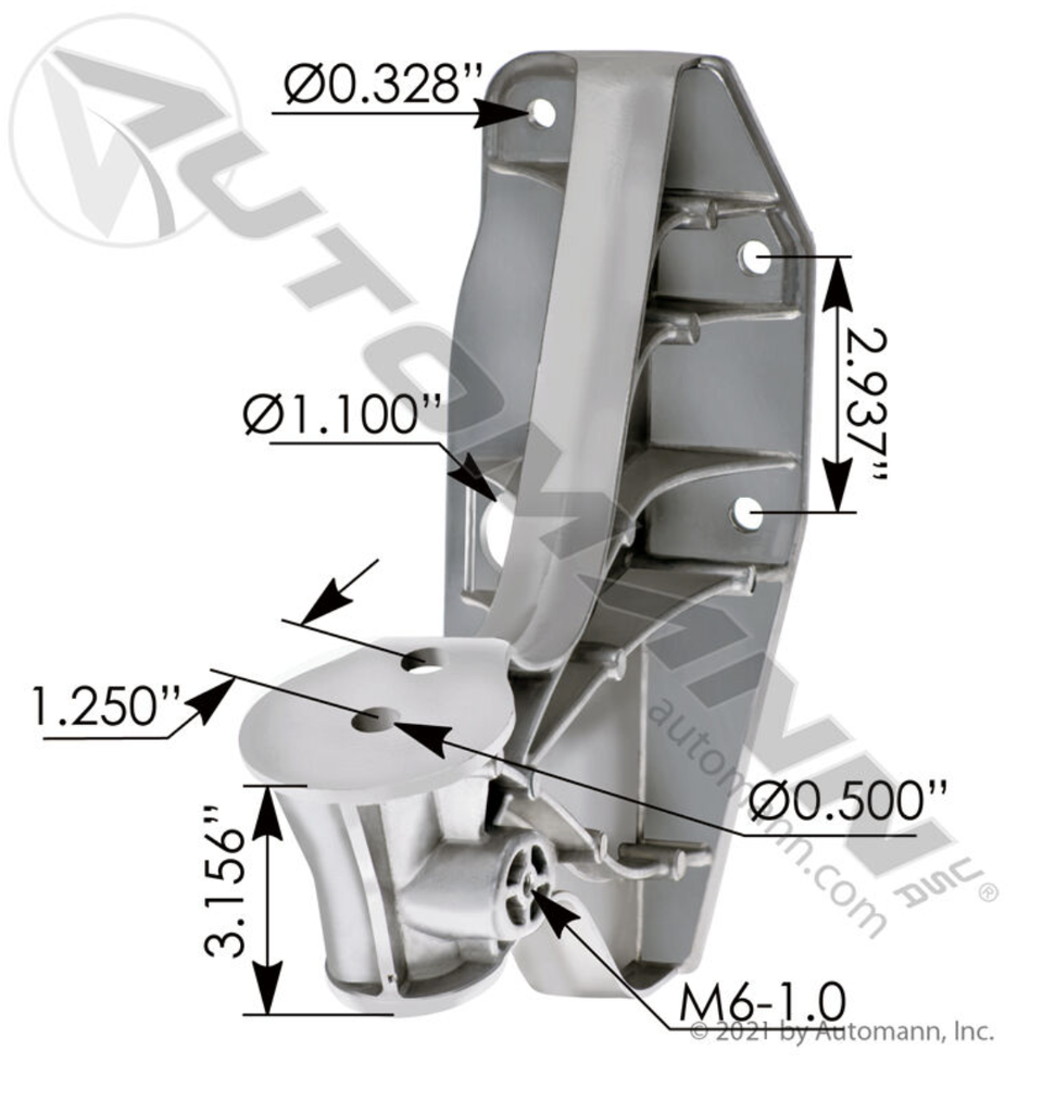 SOPORTE DE COFRE FREIGHTLINER CASCADIA P3 BASE ALUM R M17459R