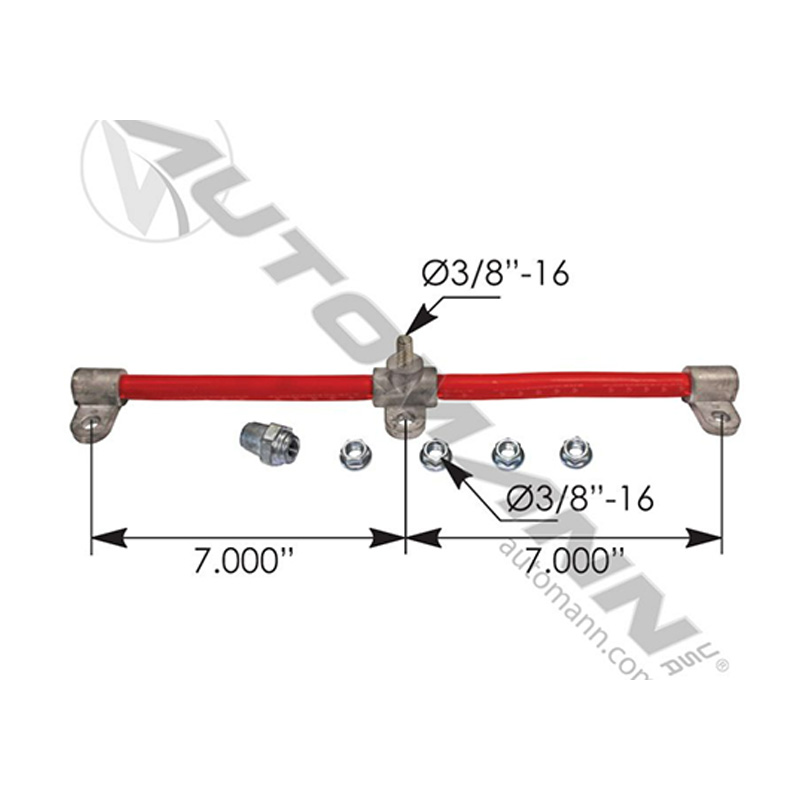 CABLE PARA BATERIA 14  ARMADO ROJO