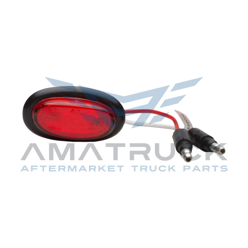 PLAFON OVALADO ROJO GROTE 2"LED C/ARO
