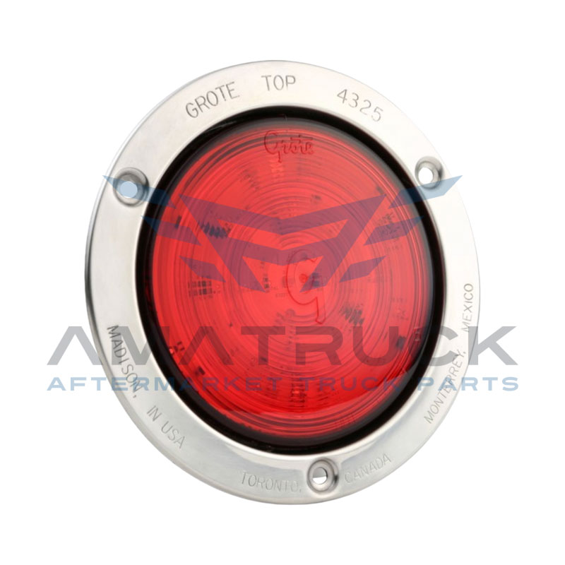 PLAFON REDONDO 4&quot; ROJO GROTE  LED C/ARO AI