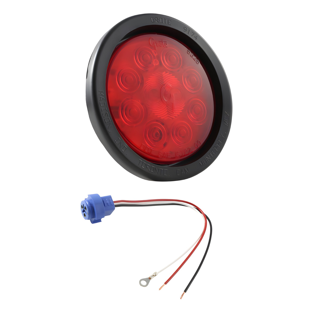 Plafon Redondo 4" Rojo Grote  10 Led Snovaladoa