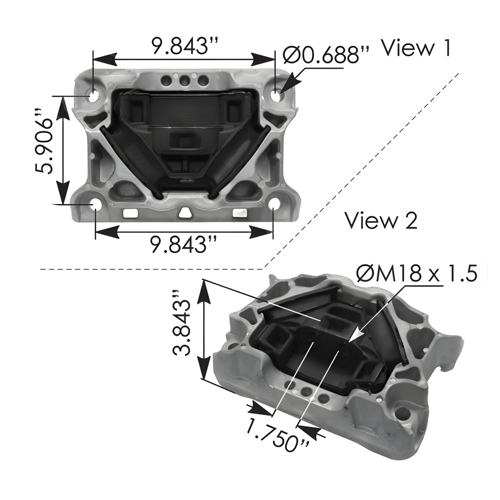 Soporte De Motor Trasero Freightliner Cascadia P4 M46856