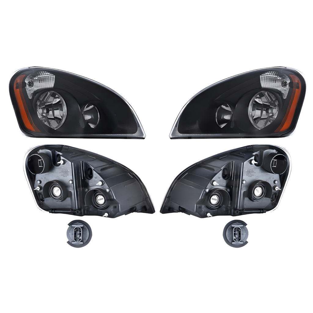 Faro Freightliner Cascadia P3 Fondo Negro Jgo