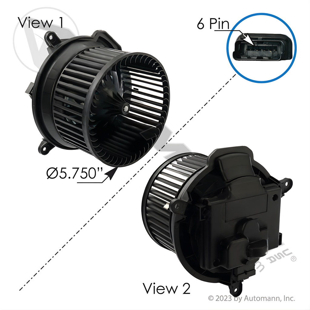 Soplador HVAC Freightliner. Cascadia, M2, camión MD Clase 6/7.