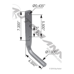 [M59352] BASE BISAGRA L PARA COFRE KENWORTH T800, T660