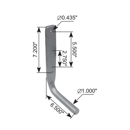 [M59352] Base Bisagra Izquierdo para Cofre Kenworth T800, T660
