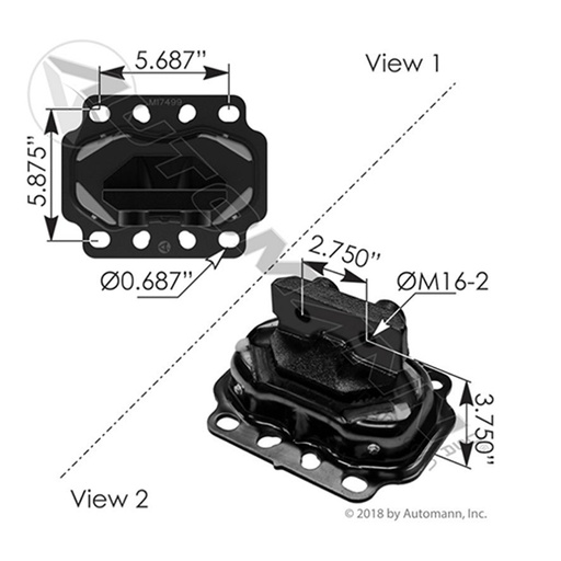 [K21009] SOPORTE DE MOTOR KENWORTH T660 8AG 2TOR M17499