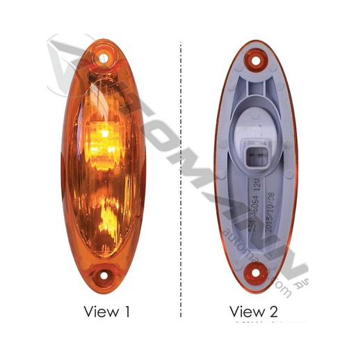 [564.46064] PLAFON PARA VISERA FREIGHTLINER CASCADIA P3 AMBAR 6 LED