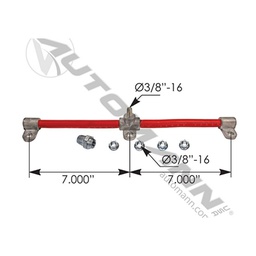 [178.2014RD] CABLE PARA BATERIA 14  ARMADO ROJO