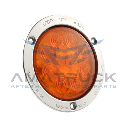 [53303] PLAFON REDONDO 4" AMBAR GROTE  C/ARO AI