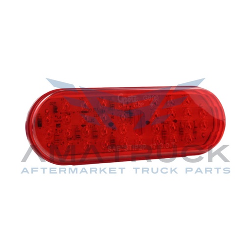 [G6002] PLAFON OVALADO ROJO GROTE ROJO LED