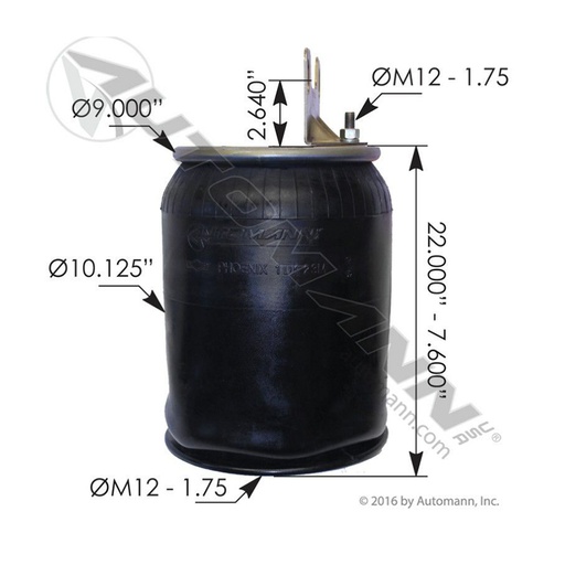 [AB1DK23M-9372] BOLSA DE AIRE PARA SUSPENSION VOLVO