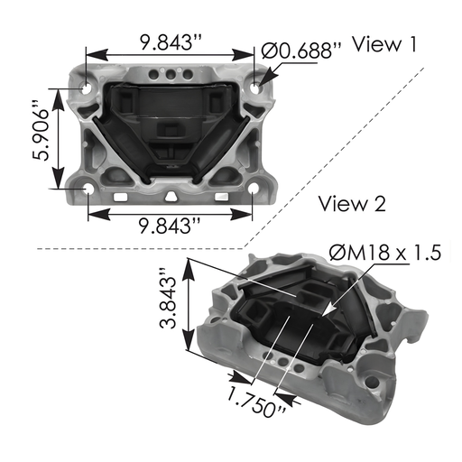 [M46856] SOPORTE DE MOTOR FREIGHTLINER CASCADIA P4 0134095000